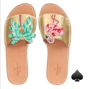 Kate Spade Flamingo and Palm tree Sandals!